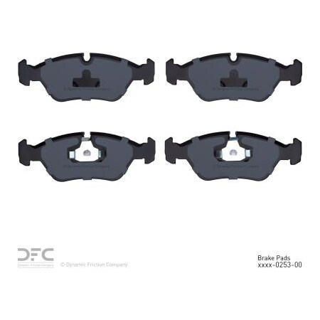 Dynamic Friction Co DFC 3000 Semi-Metallic Brake Pads - 1311-0253-00